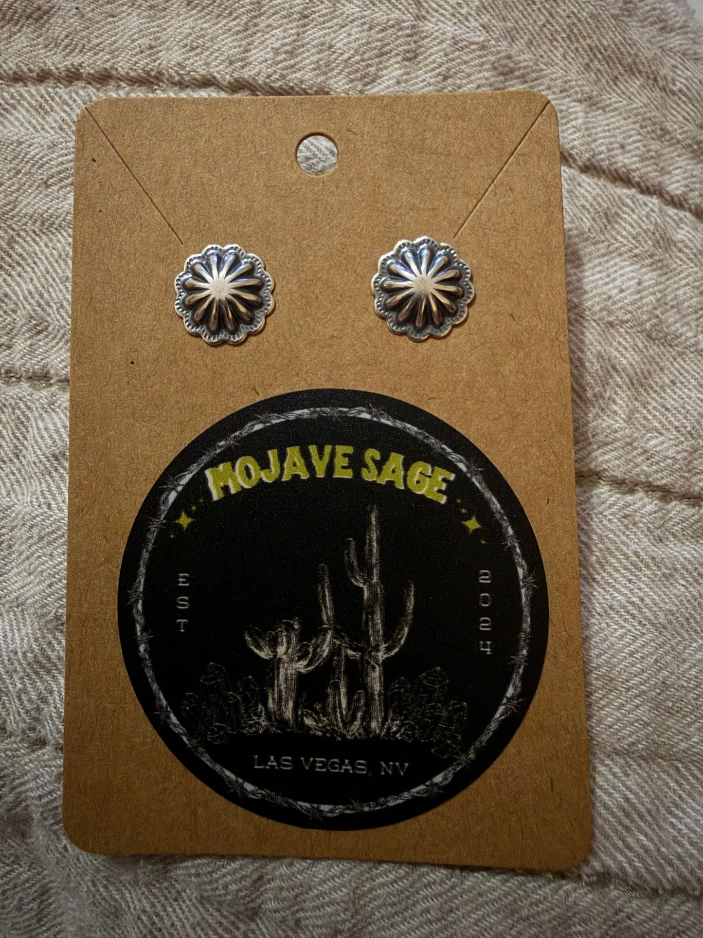 Sterling Silver Concho Studs