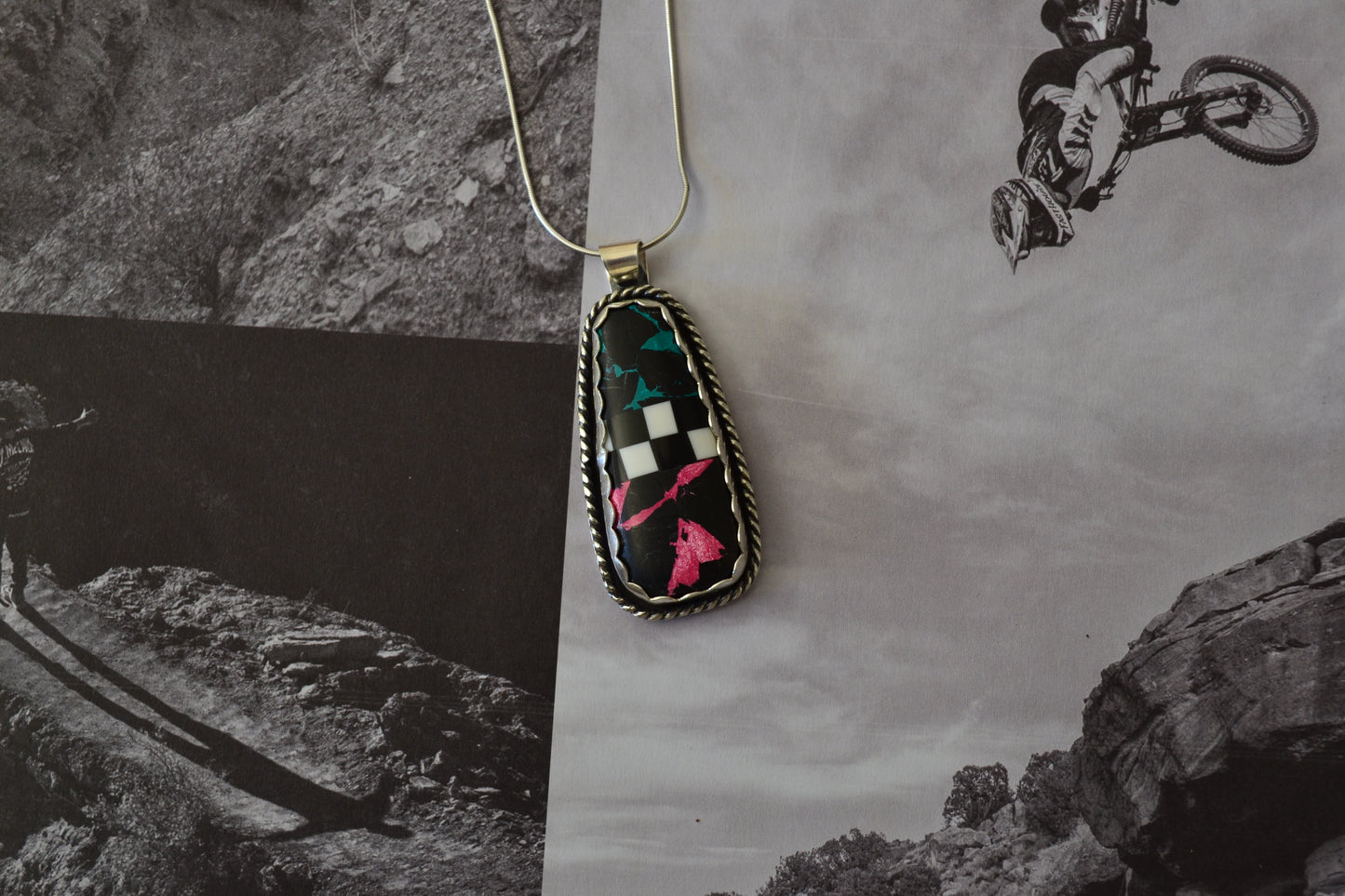 KINGMAN BUFFAO X CHECKERS PENDANT