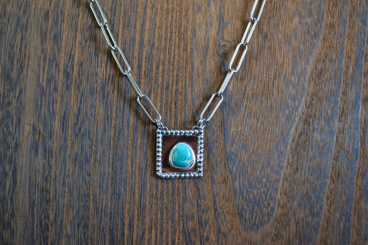 TURQUOISE COPPER PENDANT