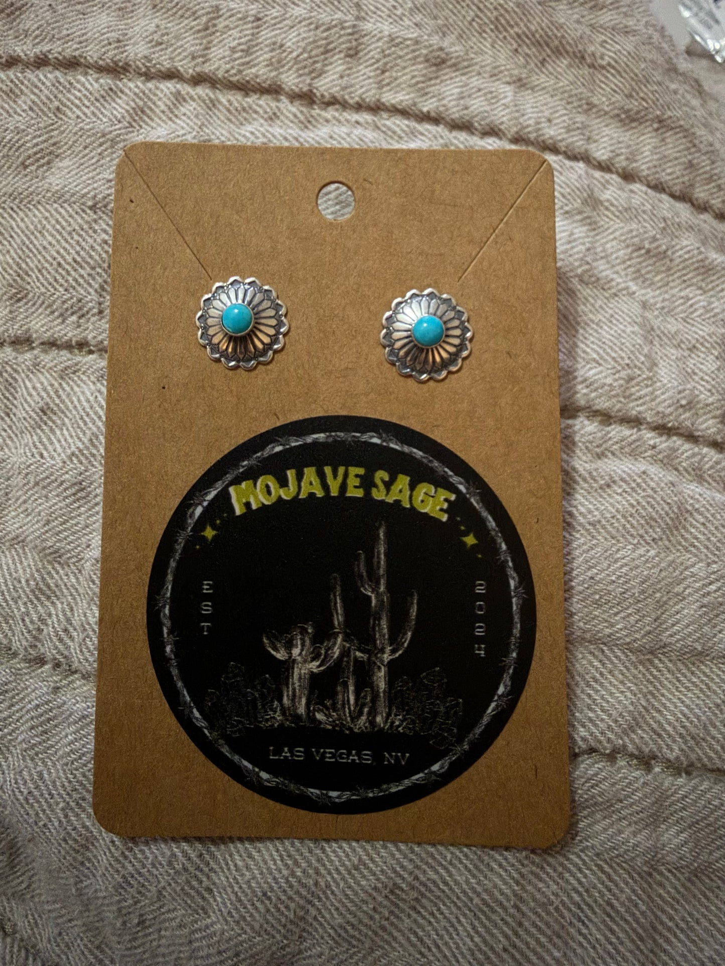 Turquoise Mini Concho studs