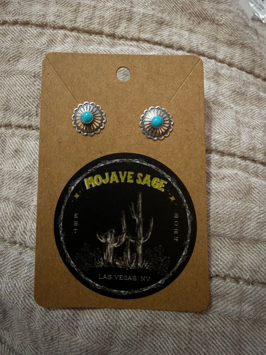 Turquoise Mini Concho studs