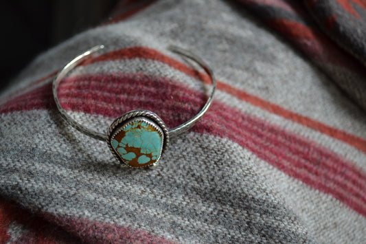 TURQUOISE HAMMERED CUFF